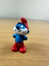 VTG Rare Collectible Figurine Thinking Papa Smurf Retro Kids Toy Smurfs 20424