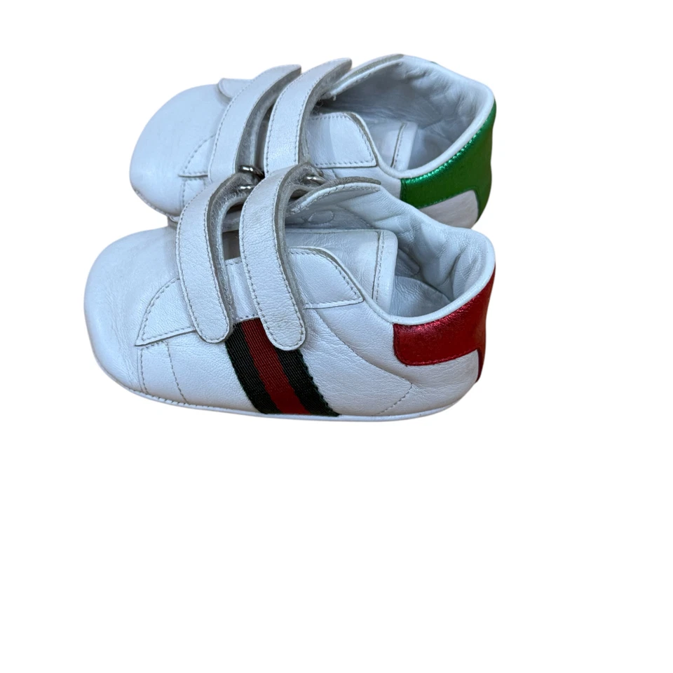 Gucci Zapatos para Cuna - Zapatillas de Cuero Baby Ace Talla 18 Foto 3 de 4