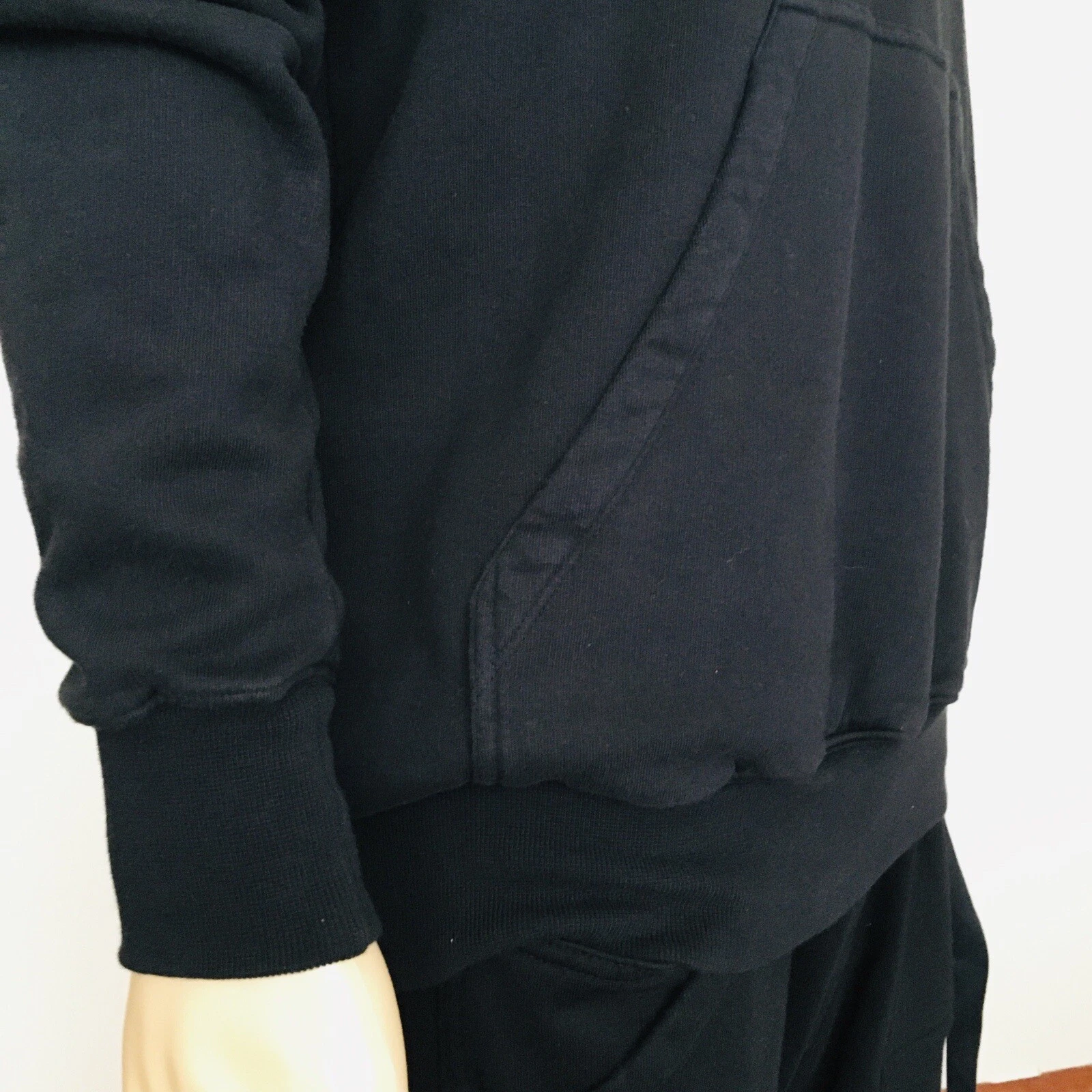 Rick Owens Drkshdw DU02B4289 Felpa con cappuccio Granbury Nero Perla Taglia S