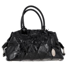 Tod's Quilted Shoulder Bag In Black Patent Leather One Size