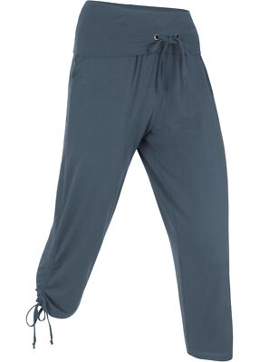 Neu Wellness-Capri-Hose Gr. 32/34 Nachtblau Damenhose Sport-Pants
