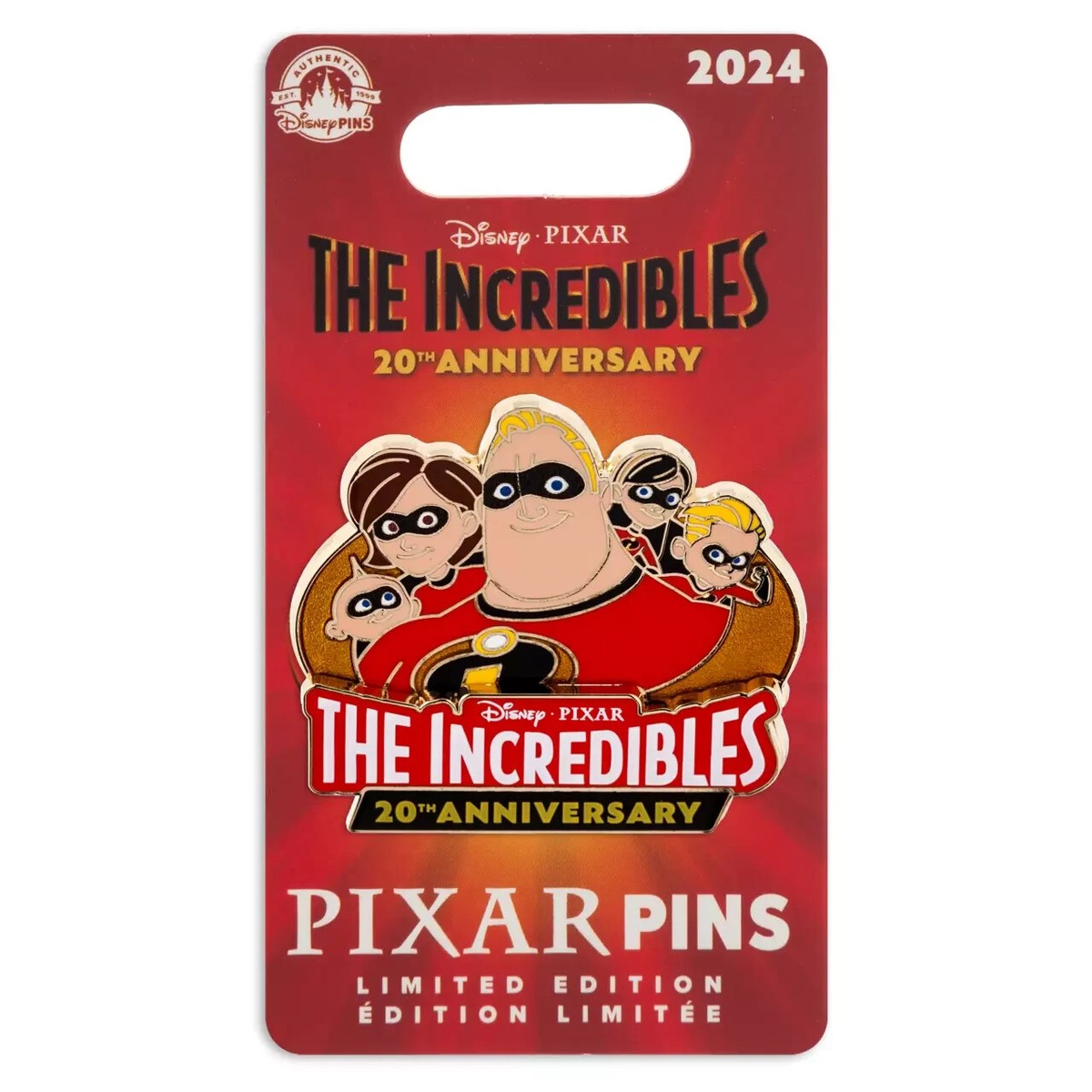 2024 Disney Pixar The Incredibles 20th Anniversary Pin Limited