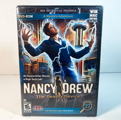 Nancy Drew The Deadly Device Windows Mac Video Game 2012 Rated E 10+ New Sealed!