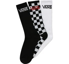 Men's 3-Pack VANS Classic Crew Socks VN000XSE95Y Black/White/Checkerboard 9.5-13