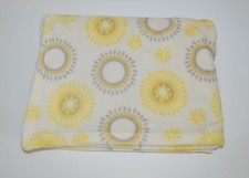 Little Miracles Yellow Gray White Medallion Baby Blanket Sunflower Plush