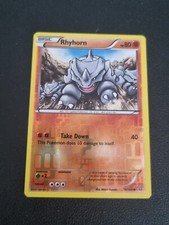 REVERSE HOLO Pokemon TCG Card XY Primal Clash Rhyhorn 74/160
