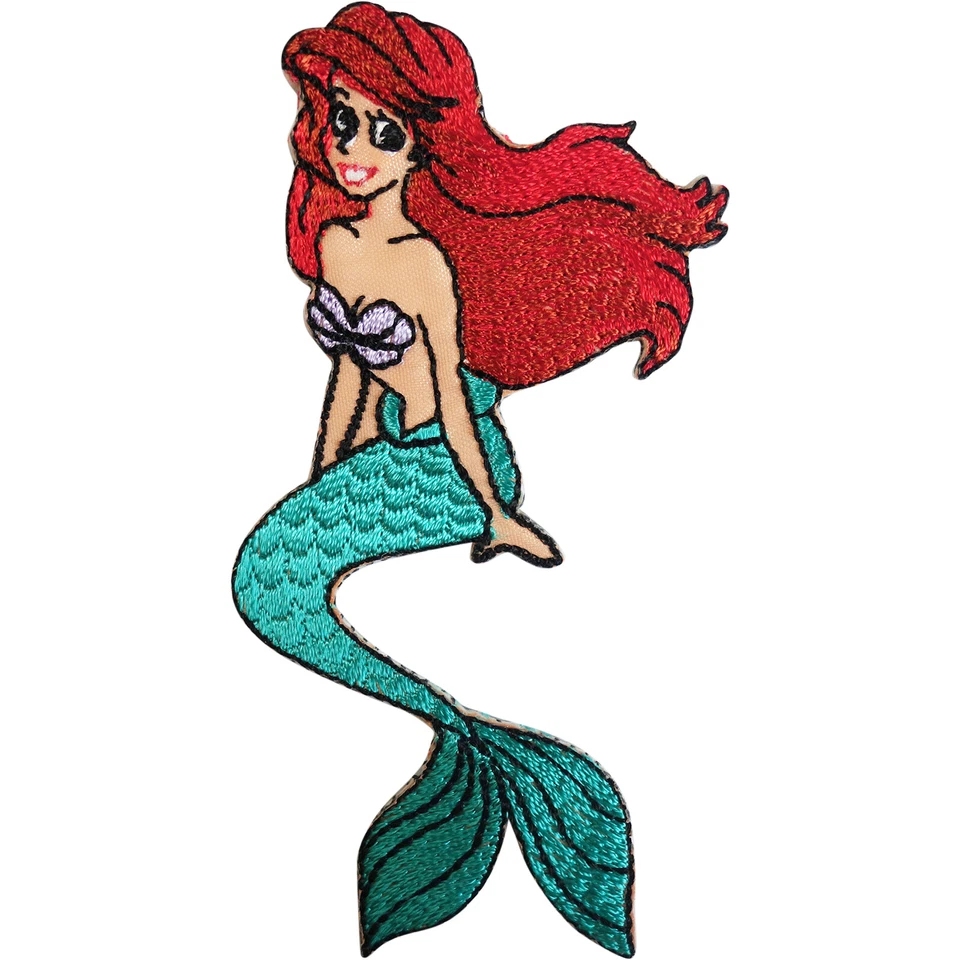 Disney Princess Ariel The Little Mermaid Patch Embroidered Badge Iron On Sew On