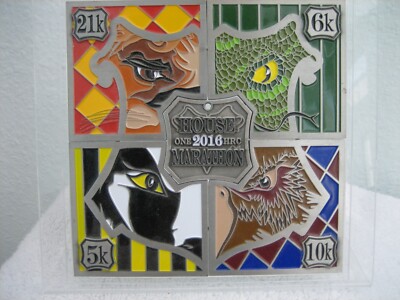 Harry Potter PHRC 2016 House Marathon Hogwarts Running Club Medal Potterhead Set