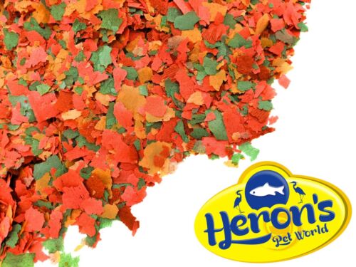 HERONS Fancy Goldfish Colour Flakes TROPICAL FISH FOOD Tetra Goldfish Guppy - Picture 2 of 2