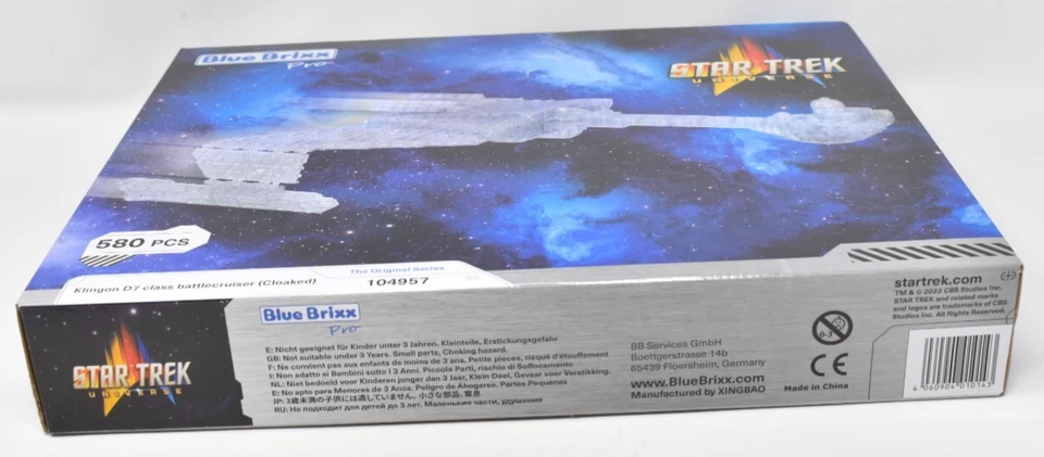 Azul Brixx Pro - Star Trek Klingon Clase D7 Encabezado. 104957. 580 piezas - NUEVO Foto 2 de 3