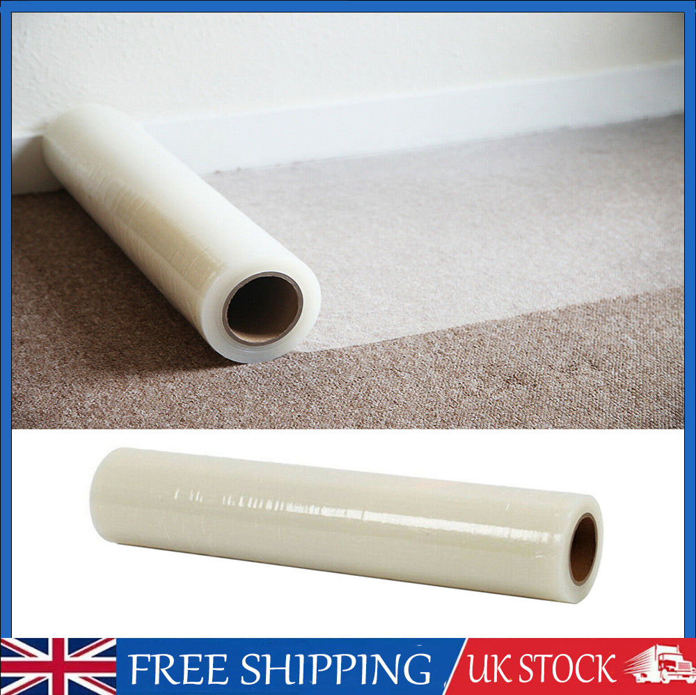100M Carpet Floor Protector Self Adhesive Clear Roll Protector Cover Dust Film L