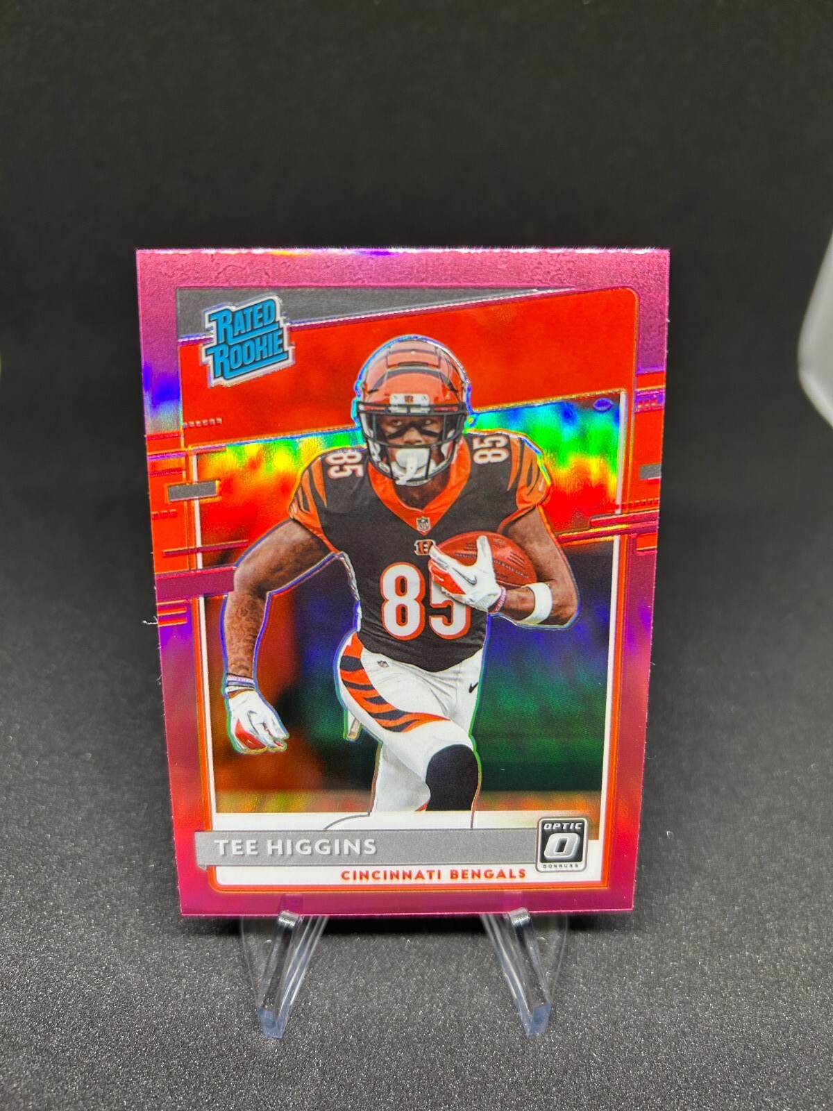 2020 Panini Donruss Rated Optic Preview Pink Prizm Tee Higgins RCÂ #P-310