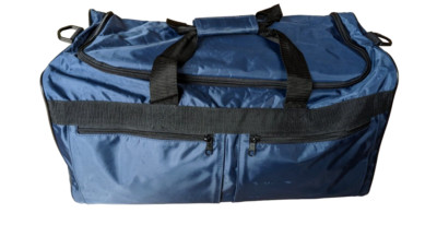 Sporttasche Duffel Bag blau-schwarz mit Seitentaschen 37,5 l Fassungsvermögen