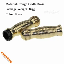 Motorcycle Handlebar Grip 1" Tube Hand Grips Brass For Harley Cruisers Metric