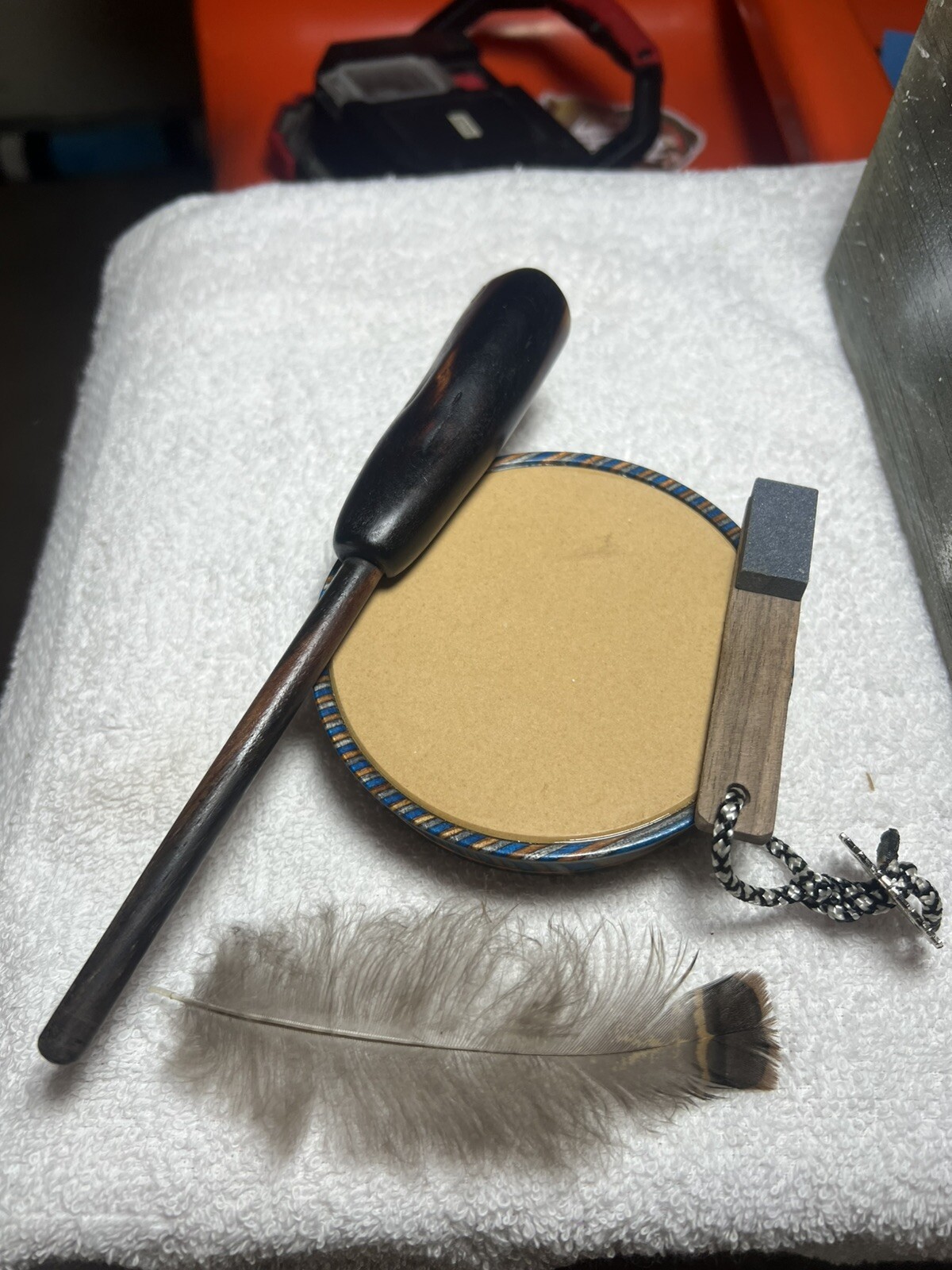 Friction/Pot Style Turkey Call Ceramic Over Slate With Striker And Cond. Stone