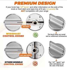 Range Burner Knob For Whirlpool WEE730H0DS0 WEE760H0DS0 WEC530H0DW0 WEE760H0DE0