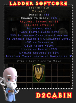 Diablo 2 SC Ladder Storm Stormshield PC/SWITCH/PS