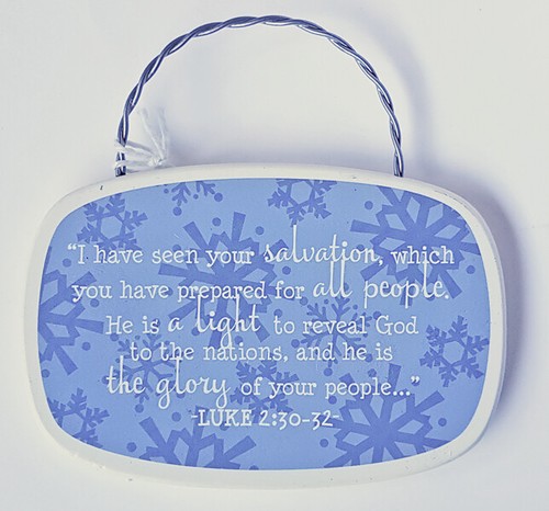 Ceramic Christmas Hanging Decoration "BELIEVE" Snowman design retro look- 12840 - Picture 2 of 2