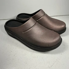 OOFOS OOcloog Luxe EU 41 Rose Gold Pink US 10 Recovery Comfort Mule Clogs Shoes