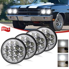 4pc 5 34 5.75 Chrome Led Headlights Hilo Beam For Chevy Chevelle 1965-1970 4pc 5 34 5.75 Chrome Led Headlights Hilo Beam For Chevy Chevelle 1965-1970