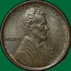 1911 Lincoln Wheat Cent Uncirculated UNC Coin #34016