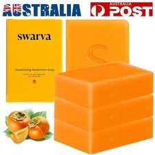 1-10pcs Swarva Persimmon Soap Bar Body Odor Control Deodorant Soap For Women Men