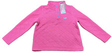 Classic Vineyard Vines Toddler Girl 2T Pink Quilted Snap Quarter Pullover