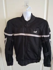 Tour Master Jacket Mens Sz Small 40  Motorcycle Riding Draft Black White