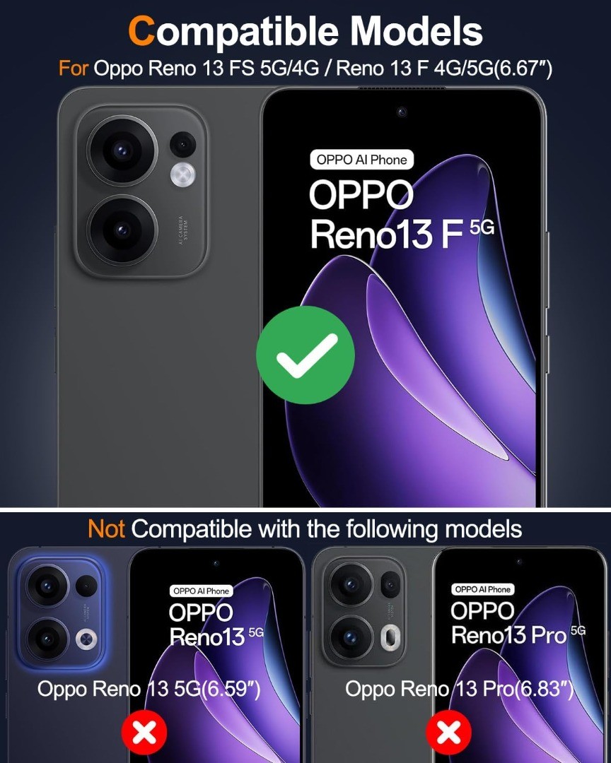 Custodia Per OPPO Reno 13 F / FS RFID In Pelle Con Flip Magnetico E Supporto