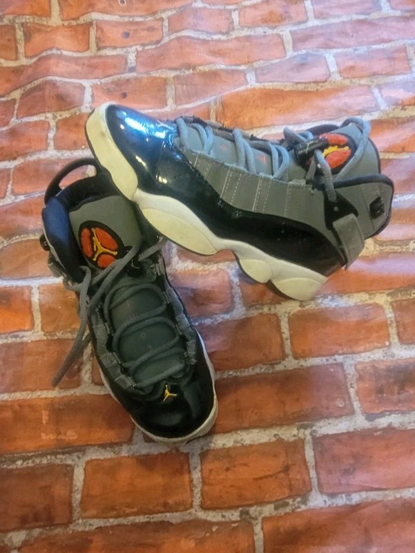Jordan 6 Rings Gs Light Graphite Boys Shoes 4.5 Youth Guc Some Wear