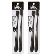 Soft Bristle Adult Charcoal Toothbrush Pack, BPA-Free Soft Toothbrushes with ...