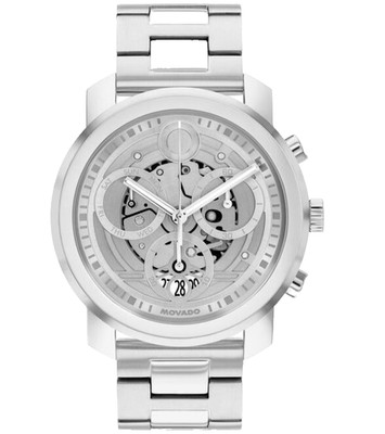 MOVADO BOLD TRND CHRONOGRAPH 3601354 SILVER DIAL & BRACELET 44MM MENS WATCH