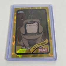 2025 Topps Chrome Marvel Yellow Lava Refractor card #152 Lockjaw