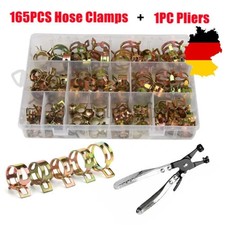 165-tlg Benzinschlauch klemmen Schellen 6mm -22mm Schlauchschellen Zange Set.
