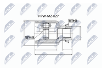Nty NPW-MZ-027 Gelenksatz, Antriebswelle FüR Mazda