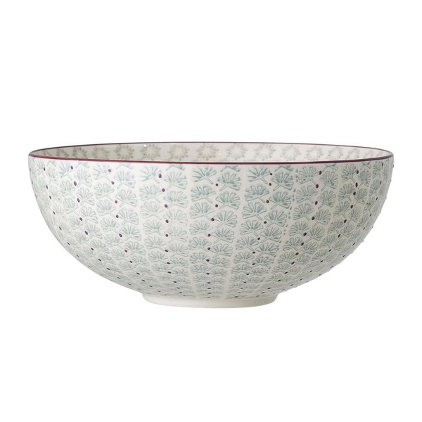 Bloomingville Maya ServierschüSsel GrüN Steingut 28,5 X 11,5 Cm DäNisches Design-image