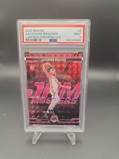 Zaccharie Risacher 2024 Panini Mosaic Pink Fluorescent Jam Masters RC /10 PSA 9