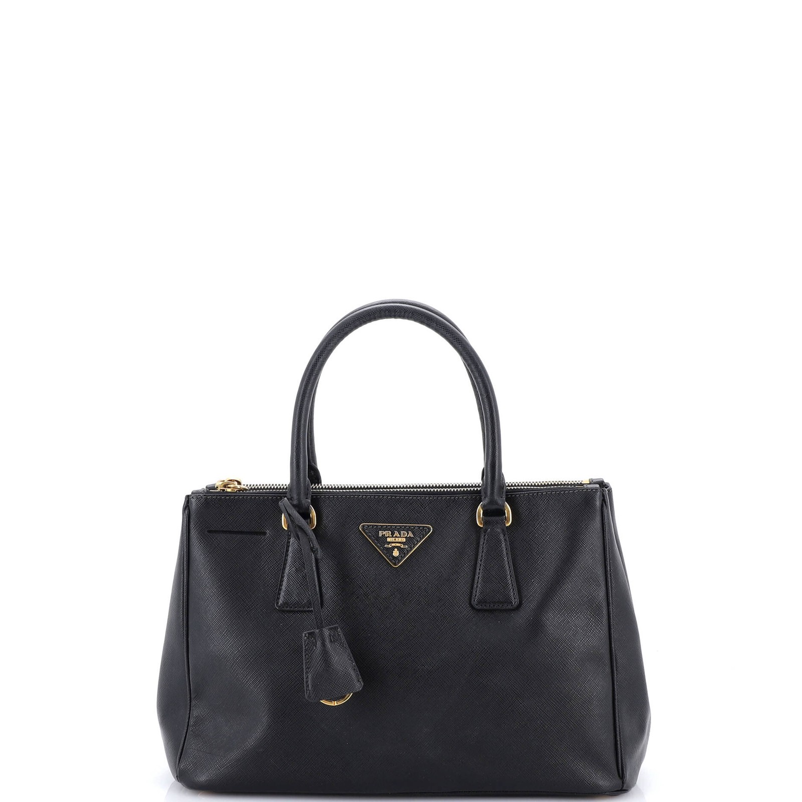 Prada Double Zip Lux Tote Saffiano Leather Small