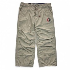 Vintage y2k PLUGG Baggy Parachute Pants Men's Size Large Rave Wide Leg Skater