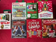 Funko Games Lot of 7 Christmas Games Elf, Vacation, Gremlins, Marvel, Disney NEW
