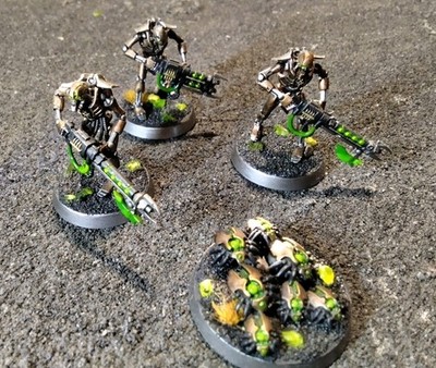 Warhammer 40k Necron Krieger & Skarabäen bemalt spielfertig