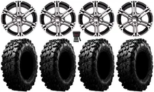 ITP SS212 14" Wheels Machined 28" Carnivore Tires Honda Pioneer