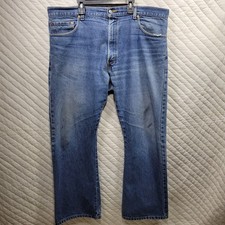 Vintage Levis 517 Jeans Mens 40x30 Blue Denim Bootcut Y2K Distressed Heeldrag