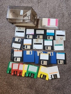 Lot Of 36 3.5" Floppy Disks And Lockable Case