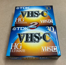 TDK 30 VHS-C Camcorder Videotape HG Ultimate Cassette 2 Pack Tapes - Sealed