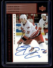 2002-03 Upper Deck Premier Collection Signatures Bronze Erik Cole Auto Carolina
