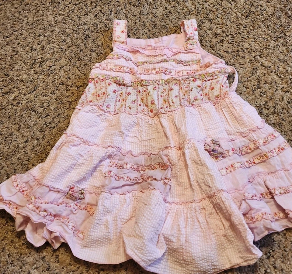💥 De colección 3 Piezas De Ropa Bebé Niña 24 Meses Shabby Chic Guinga Lunares Foto 2 de 4