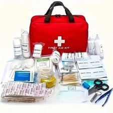 160 Pcs First Aid Car Kit Medical Emergency Trauma Basic Tactical Survival Bag