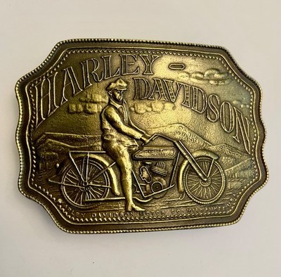 VTG Harley Davidson Belt Buckle 1978 Limited Edition ''Biker In The Hills'' NOS