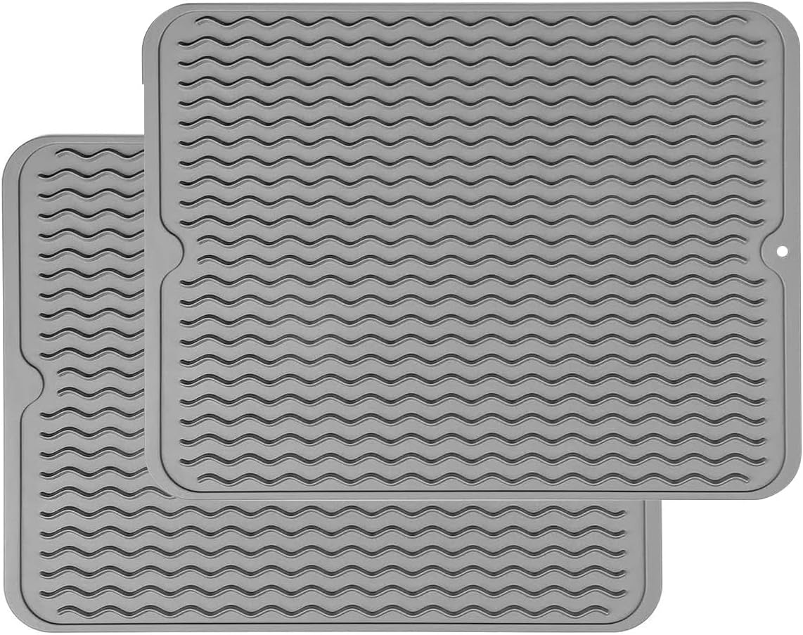 2 Pack Silicone Trivets for Hot Pans and Pots, 40X30Cm Large Multipurpose Silico